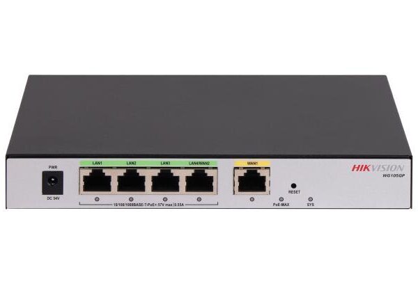 Hikvision All in One 5 Port PoE Router - DS-3WG105GP-SI